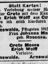 Record image of Grete Wolf (geb. Moses)