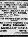 Record image of Betty David (born Lissauer)