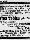 Record image of Bertha Tobias (born Zander)