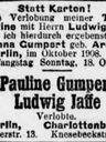 Record image of Pauline Jaffe (born Gumpert)
