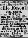 Record image of Cäcilie Rosenthal (geb. Engel)