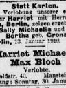 Record image of Harriet Bloch (born Michaelis)
