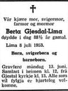 Record image of Berta Elisabeth Eriksdatter Carlsen (o.s. Eriksdotter)