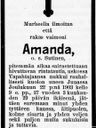 Record image of Amanda Paavontytär Tossavainen (born Sutinen)