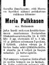 Record image of Maria Juhontytär Pulkkanen (o.s. Heinonen)