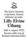 Record image of Lilly Elvine Uthaug (född Blom)
