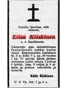Record image of Liisa Kiiskinen (o.s. Laukkanen)