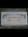 Record image of Lydia Eliza Evans (born Brown)