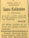 Record image of Saara Kukkonen (o.s. Tanskanen)