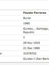 Record image of Fausto Ferreras Díaz