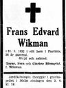 Record image of Frans Edvard Wikman