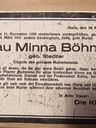Record image of Bertha Minna Böhme (born Stedtler)