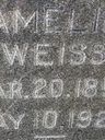 Record image of Amelia "Emilie" Weiss (born Pietsch)