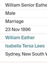Record image of Isabella Theresa Eather (born Lees)