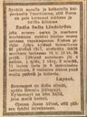 Record image of Edla (Eedla) Sofia Lindström (o.s. Lindholm)