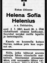 Record image of Helena Sofia Helenius (o.s. Dahlström)