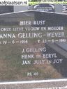 Record image of Anna Gelling (geb. Wever)