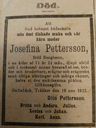 Record image of Josefina Pettersson (born Bengtsdotter)