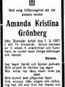 Record image of Amanda Kristina Grönberg (o.s. Blomqvist)