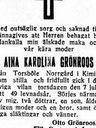 Record image of Aina Karolina Grönroos (born Österblom)