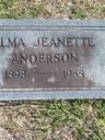 Record image of Alma Jeanette Anderson (born Carter)
