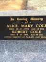 Record image of Alice Mary Cole (born Galbraith)