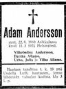 Record image of Adam Antinpoika "Aatami Antinpoika" Andersson