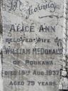 Record image of Alice Ann Reid McDonald (Registered as Reid) (born Thomas)