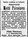 Record image of Matti Matinpoika Piiroinen
