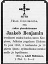 Record image of Jaakko (Jaakob Benjamin) Mehtonen (Mehto, Metsonen, Metsoin, Metzoin)