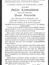 Julie Joséphine POURCELLE JEAN BAPTISTE DENIS (née LEMAHIEU)