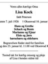 Record image of Lisa Kock (o.s. Petersen)