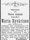 Record image of Maria Mikontytär Hyvärinen (o.s. Sinkkonen)