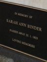 Record image of Sarah Ann Binder (born Mead)