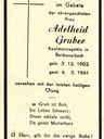 Record image of Adelheid Gruber (geb. Hofbauer)
