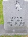 Record image of Lydia Margaret "Agners" McLamb (born Gore)