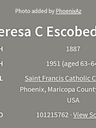 Record image of Teresa Escobedo (nacida Hernandez)