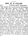 Record image of Beatrice Maud Cullen (born Mooney)