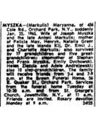 Record image of Maryanna "Mary" Myszka-Markulis (born Nowak)