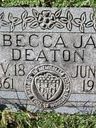 Record image of Rebecca Jane Deaton (born Drew)