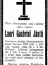 Record image of Lauri Gaabriel Matinpoika Jäntti