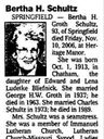 Record image of Bertha H Groth (born Bliefnick)