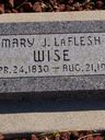 Record image of Mary Jennette Wise Laflesh (born LA FLESH)