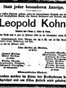 Record image of Leopold (Löw) Kurth (Kohn)