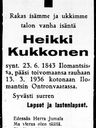 Record image of Heikki Ollinpoika "Henric" Kukkonen