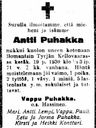 Record image of Antti Juhonpoika Puhakka