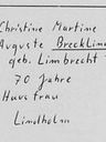 Record image of Christine Martine Auguste Breckling (geboren Limbrecht)