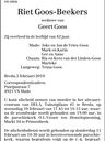 Record image of Agnes Gerarda Theresia (Maus) Goossens (geb. Beckers)