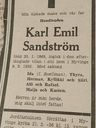 Record image of Karl Emil Sandström