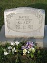 Record image of Martha Louise Charlotte "Mattie" Klaus (geb. Moeller)